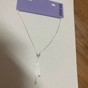 Claire's Silver Lariat Necklace